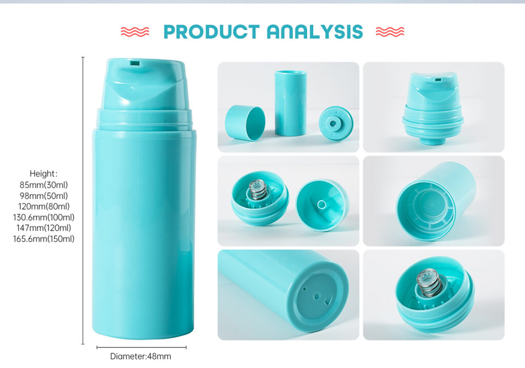 blue airless bottle