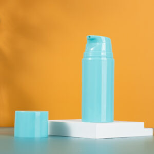 blue color airless bottle