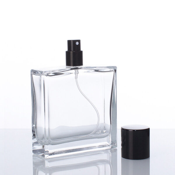 clear glass perfume bottle