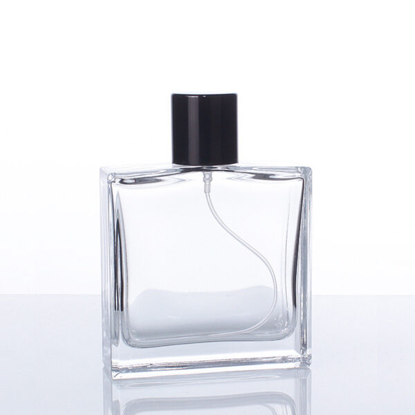 clear glass perfume bottle