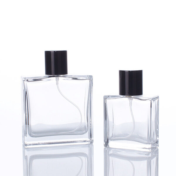 clear glass perfume bottle