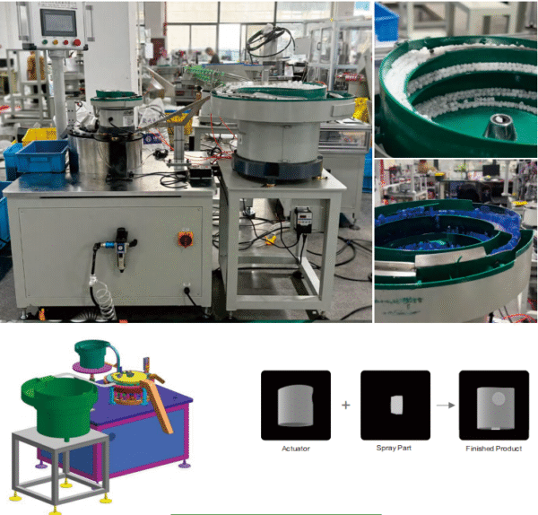 Automatic 2 Piece Of Spray Part Assembly Machine