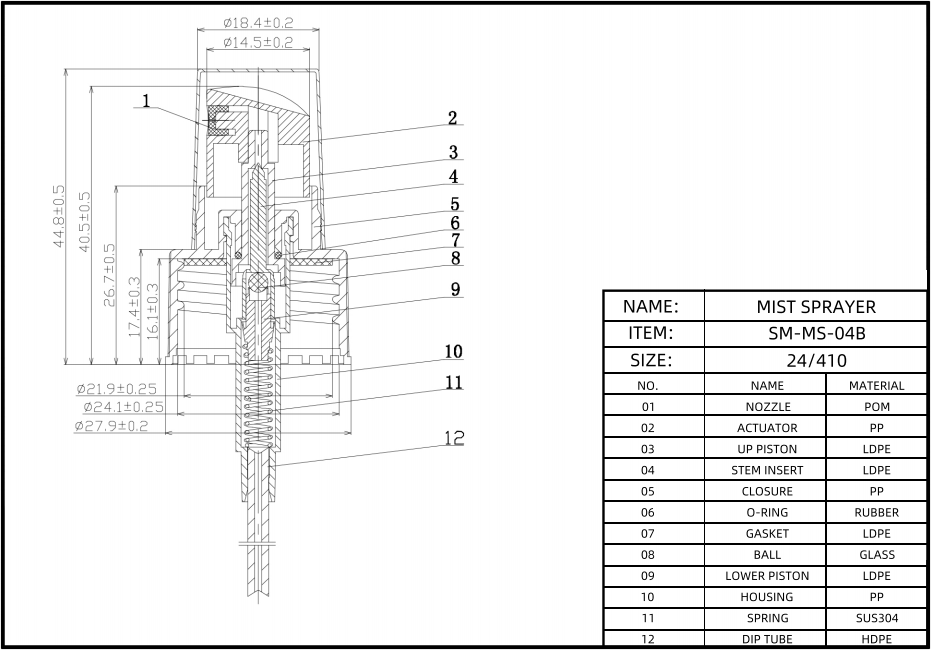 Mist Spray Structure