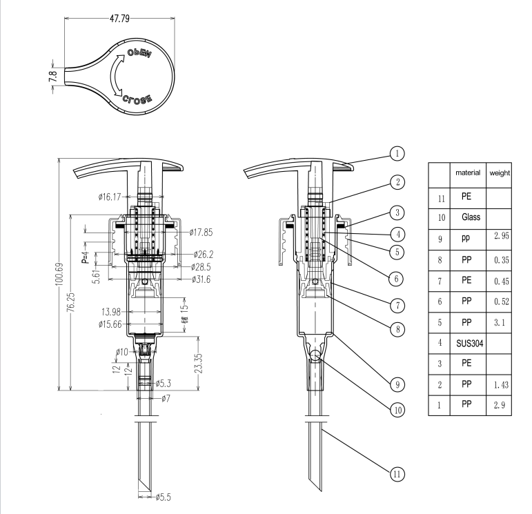 Left Right Lock Pump