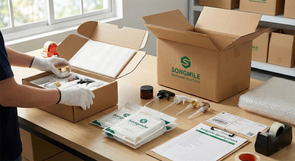 Packaging Samples Ready For Shipment To Global Clients